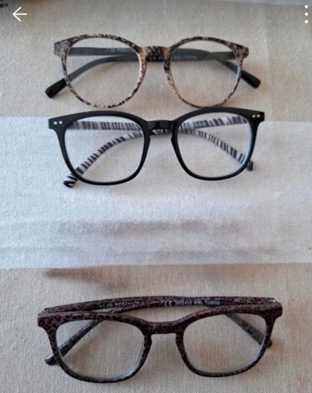Set van 3 leesbrillen sterkte +1,0, Sieraden, Tassen en Uiterlijk, Zonnebrillen en Brillen | Dames, Ophalen of Verzenden