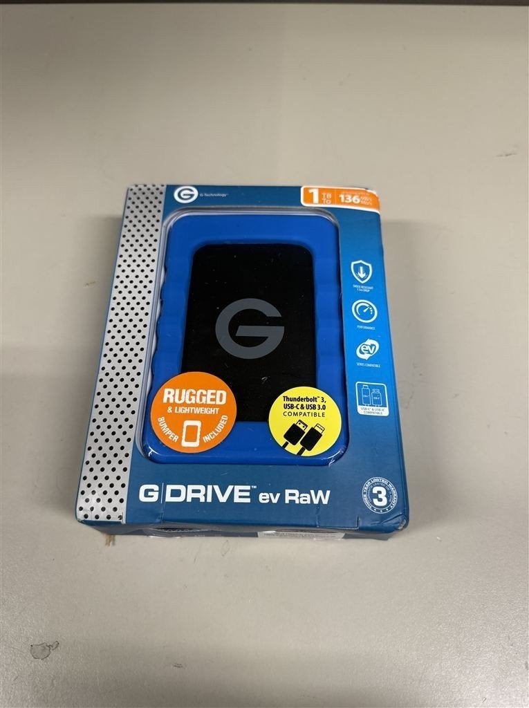 G-technology g-drive ev raw external hd 1tb - 0G04102 EMEA, Computers en Software, Harde schijven, Ophalen of Verzenden, Zo goed als nieuw