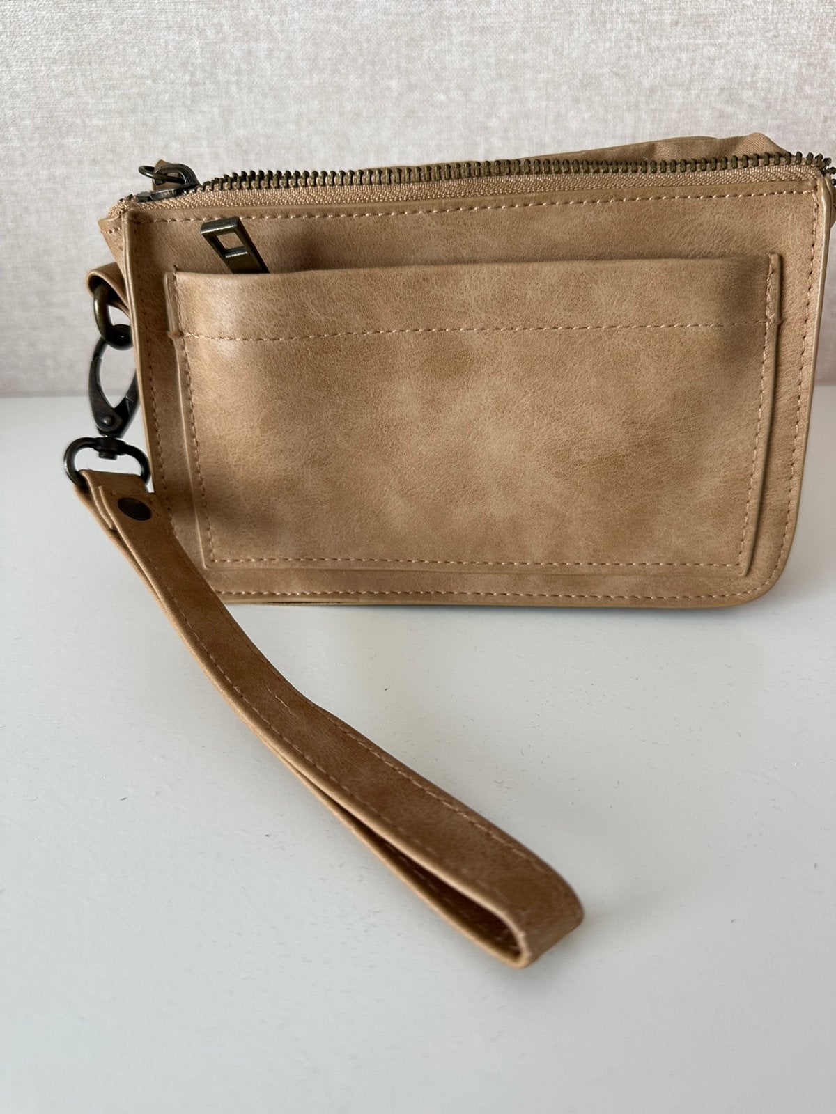 Zusss Clutch, Ophalen of Verzenden, Zo goed als nieuw, Beige, Avondtasje