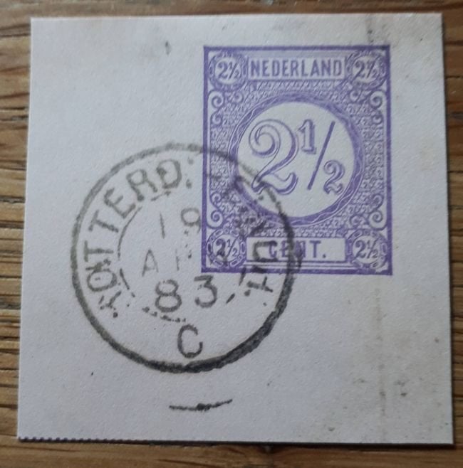 Kleinrond traject Rotterd:-Eindh: C (1618), Verzenden, T/m 1940, Gestempeld