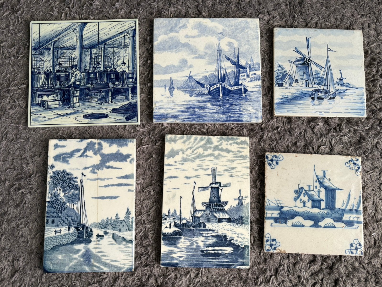 Antieke tegels blauwe tegels, Antiek en Kunst, Ophalen of Verzenden
