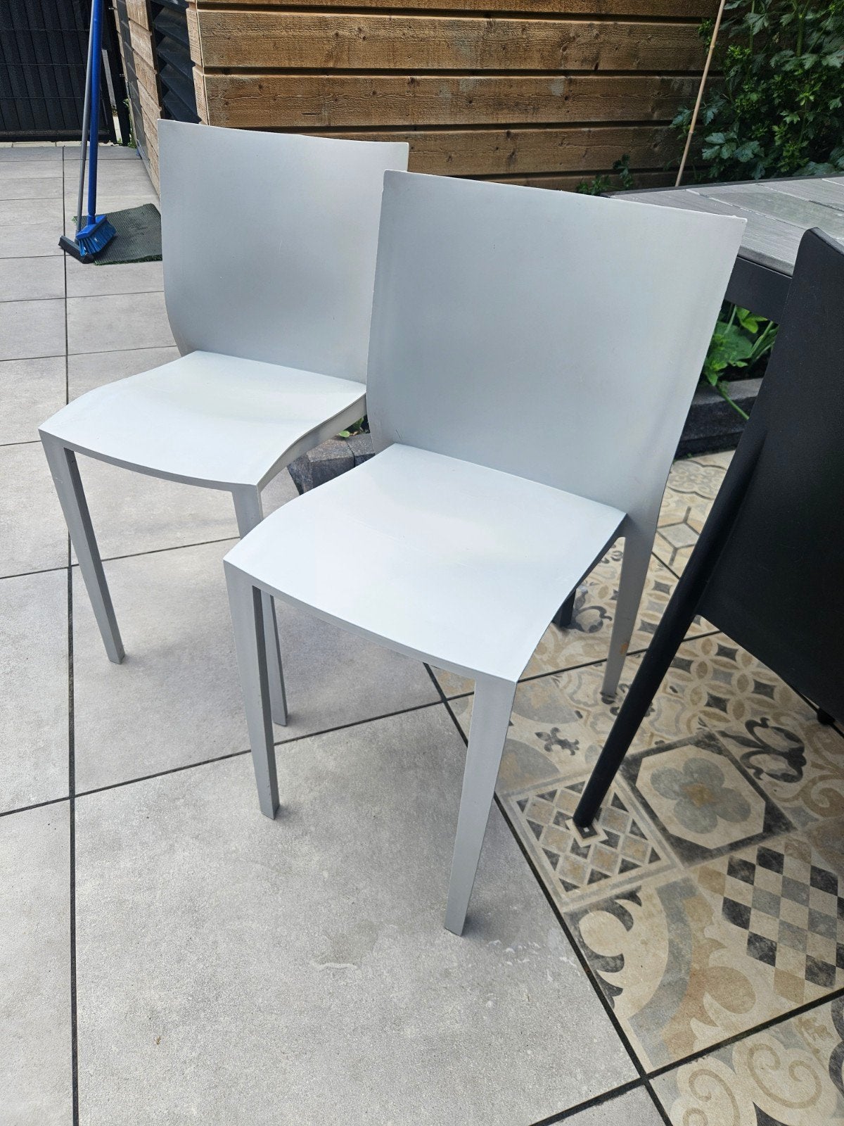 2x Philippe Starck Slick-Slick stoelen, Kunststof, Twee, Modern design, Philippe Starck, Ophalen of Verzenden