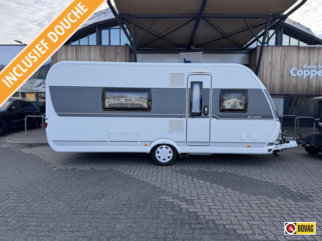 Hobby De Luxe 2020 MOVER + TENT 270!!!, Caravans en Kamperen, Schokbreker, Bedrijf, Treinzit, 4 tot 5 meter