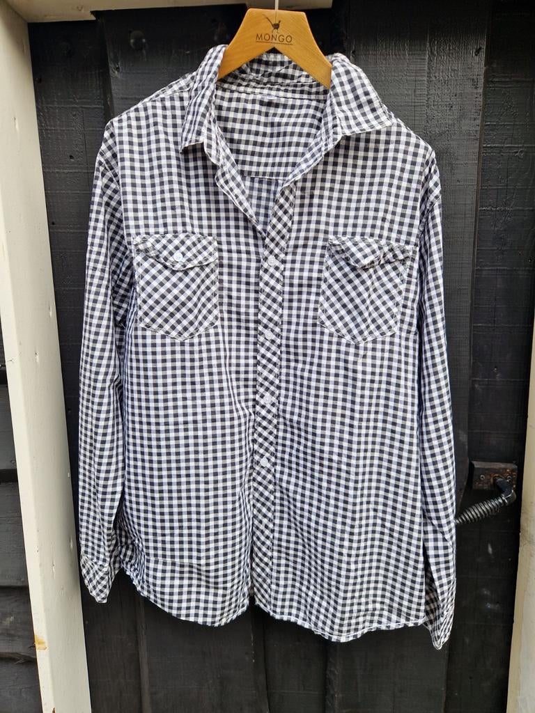 OVERSIZED ZWART WIT GEBLOKTE BLOUSE MAAT XXL, Kleding | Dames, Ophalen of Verzenden, Zo goed als nieuw, Maat 46/48 (XL) of groter