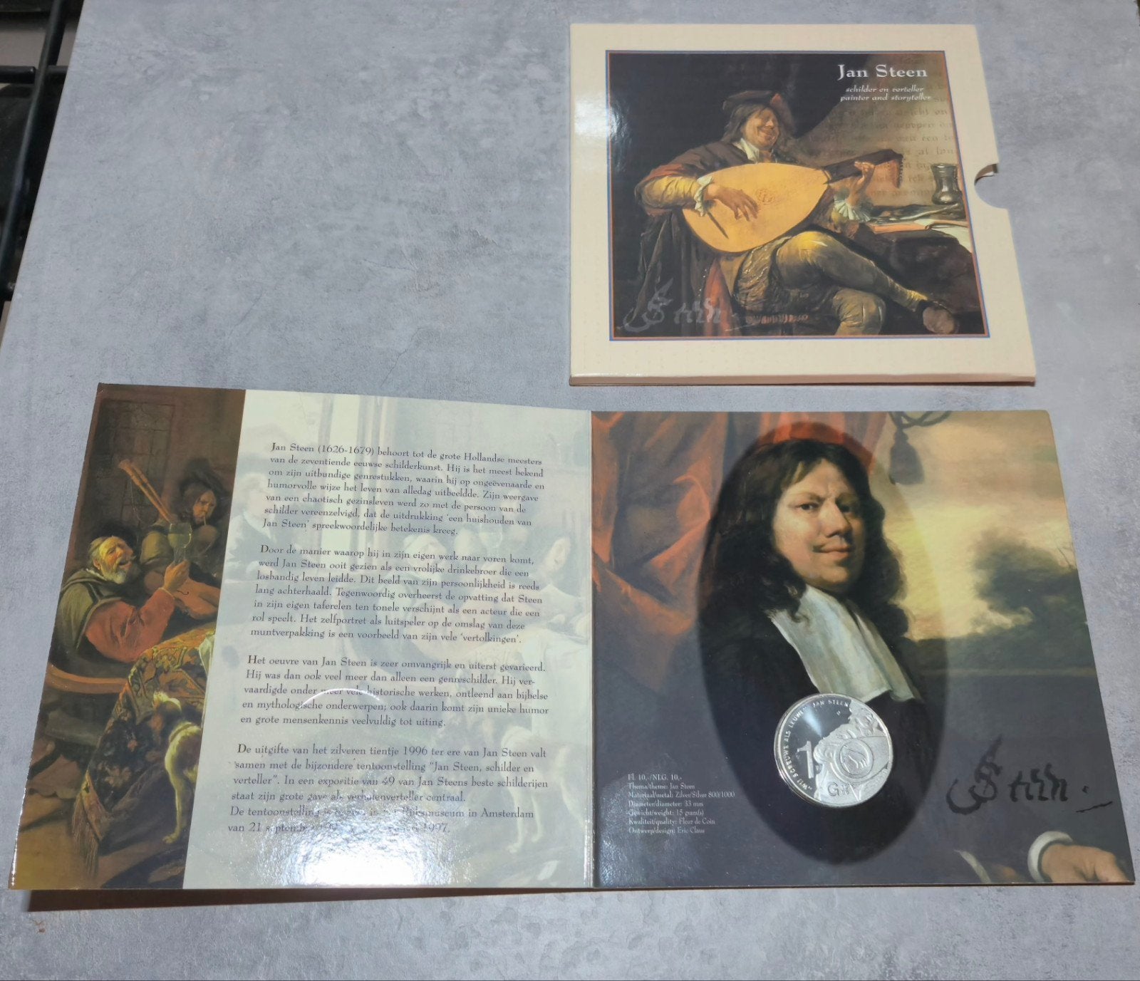10G Gulden Zilver Jan Steen Munt Set Compleet., Setje, Koningin Beatrix, Zilver, Ophalen of Verzenden