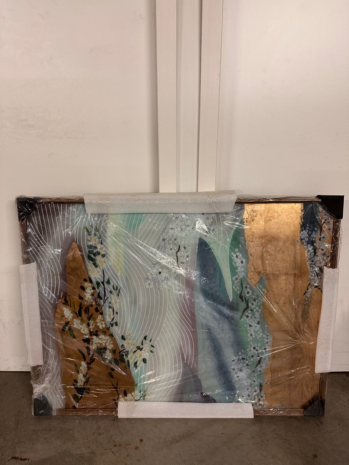 Wanddecoratie aluminium en glas 90x120cm, Nieuw, Ophalen of Verzenden, Schilderij, 100 tot 125 cm