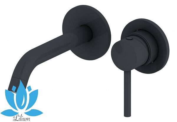 Wastafelkraan, inbouw, Lilium Rond, compleet, matzwart, Verzenden, Nieuw, Kraan
