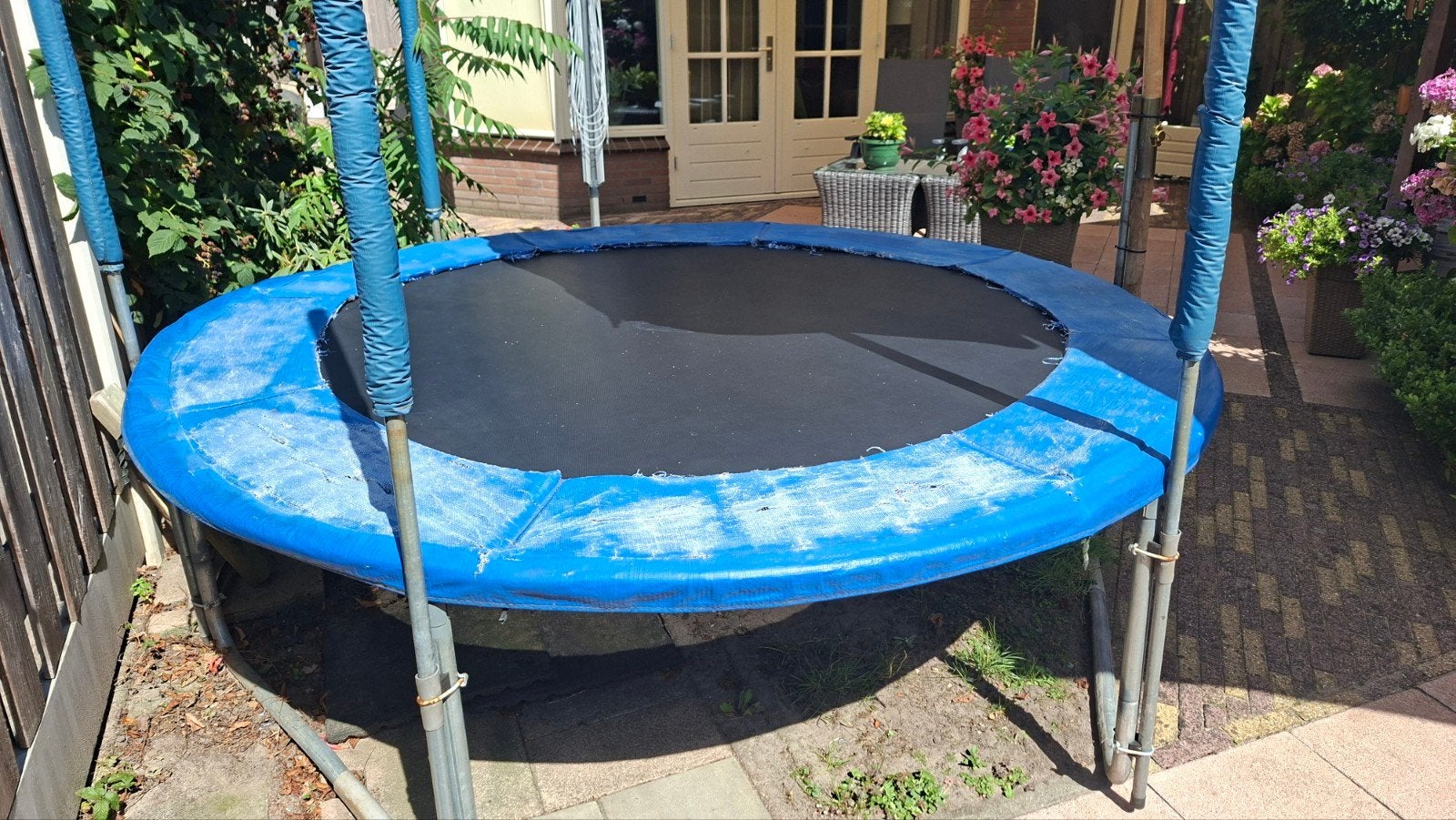 GRATIS Trampoline 244 cm doorsnee, Ophalen, Gebruikt