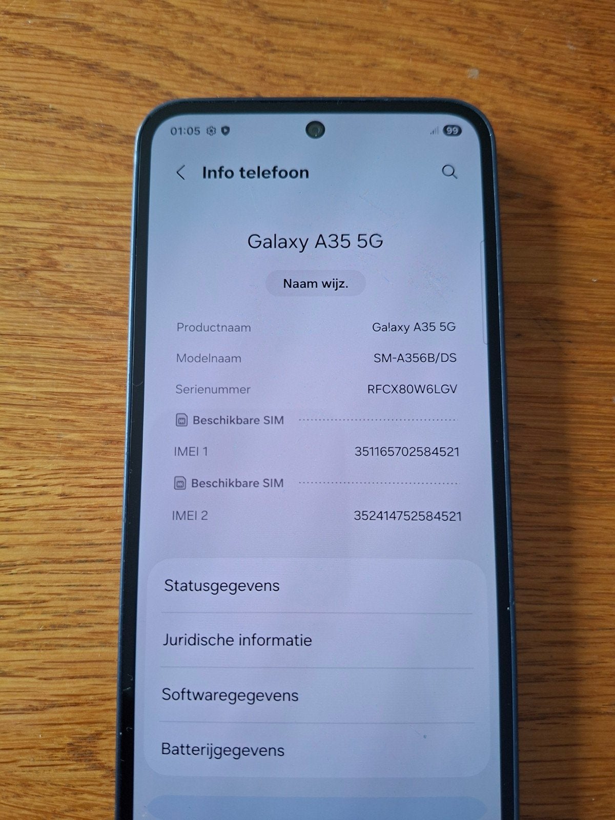 Samsung Galaxy A35 5G - Zo goed als nieuw, Telecommunicatie, Zwart, Touchscreen, Ophalen of Verzenden, Zo goed als nieuw