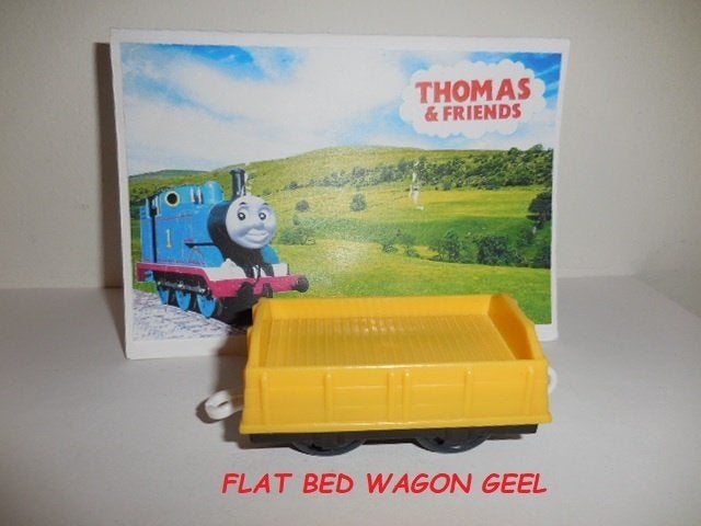 Trackmaster Thomas de Trein, Flatbed Wagon Geel, Kinderen en Baby's, Speelgoed | Thomas de Trein, Ophalen of Verzenden, Zo goed als nieuw