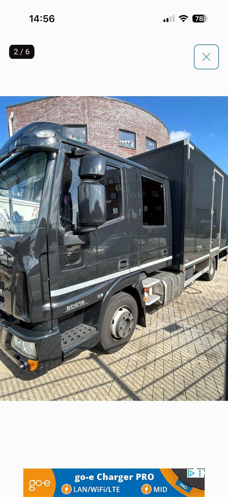 Iveco Eurocargo 80e19, koelauto met dubbele cabine, Auto's, Vrachtwagens, Automaat, Stof, Iveco, Zwart