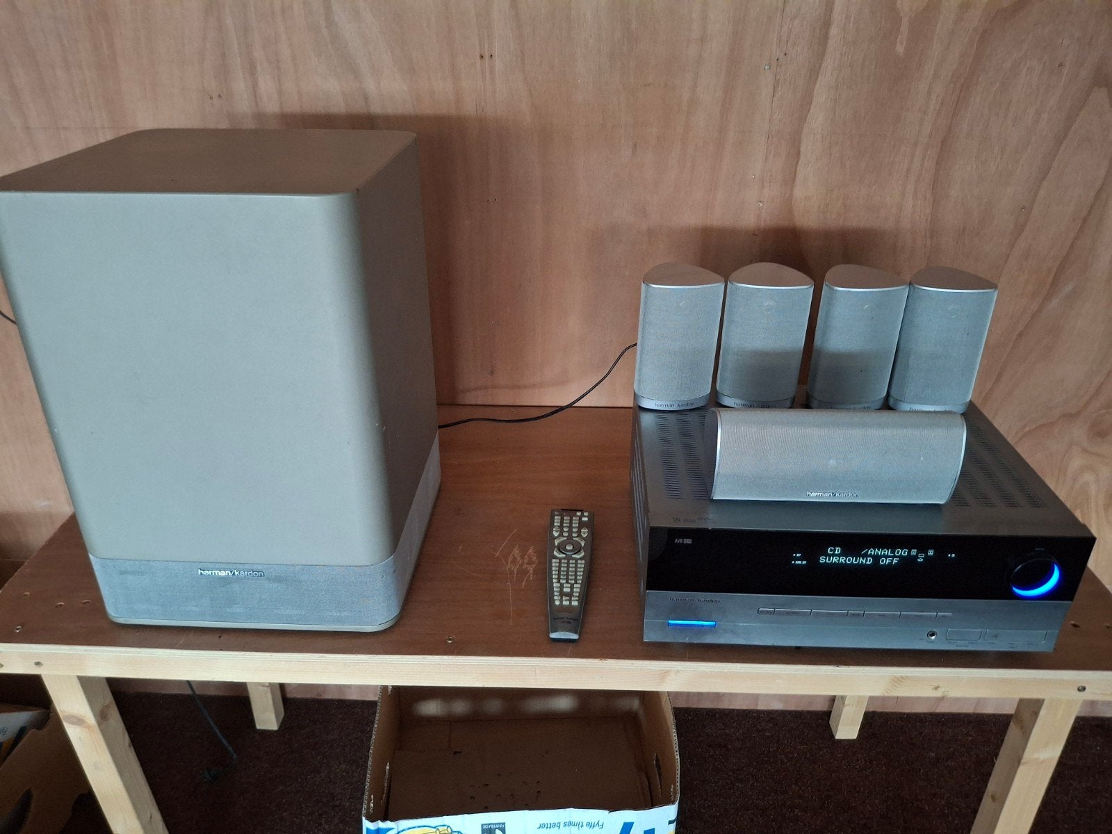 Harman Kardon Home Cinema Set - Woofer moet nagekeken, Ophalen of Verzenden, Niet werkend, 5.1-systeem, Overige merken