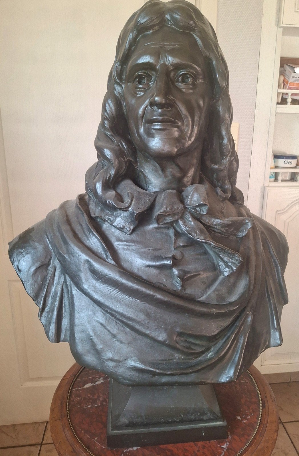Antieke bronzen buste van J. Pollard, Ophalen