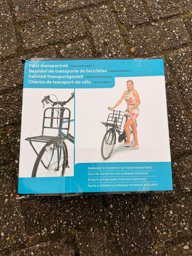 Nieuw Fiets Transportrek Glanzend Zwart, Ophalen of Verzenden, Nieuw
