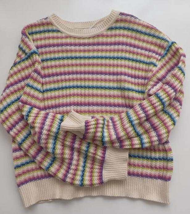 YAS gebreide kleurige strepentrui, maat XL, Oosterveldweg 15, 7274 DZ, Verzenden, Maat 46/48 (XL) of groter, Nieuw