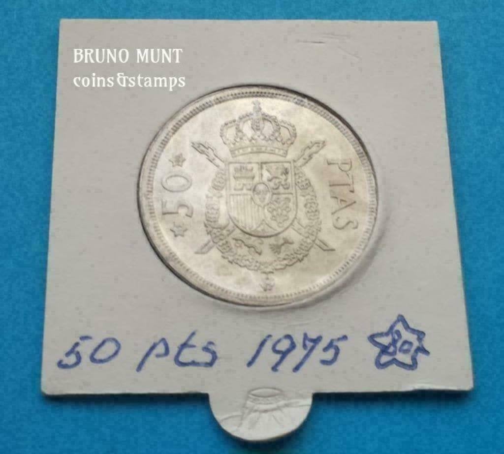 Spanje 50 Pesetas Juan Carlos I - 1975, Verzenden, Overige landen, Losse munt