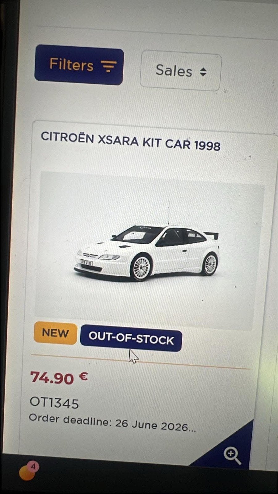 Gezocht: Citroën Xsara Kit Car 1998 Model, Hobby en Vrije tijd, Overige merken, Auto, 1:32 tot 1:50, Nieuw