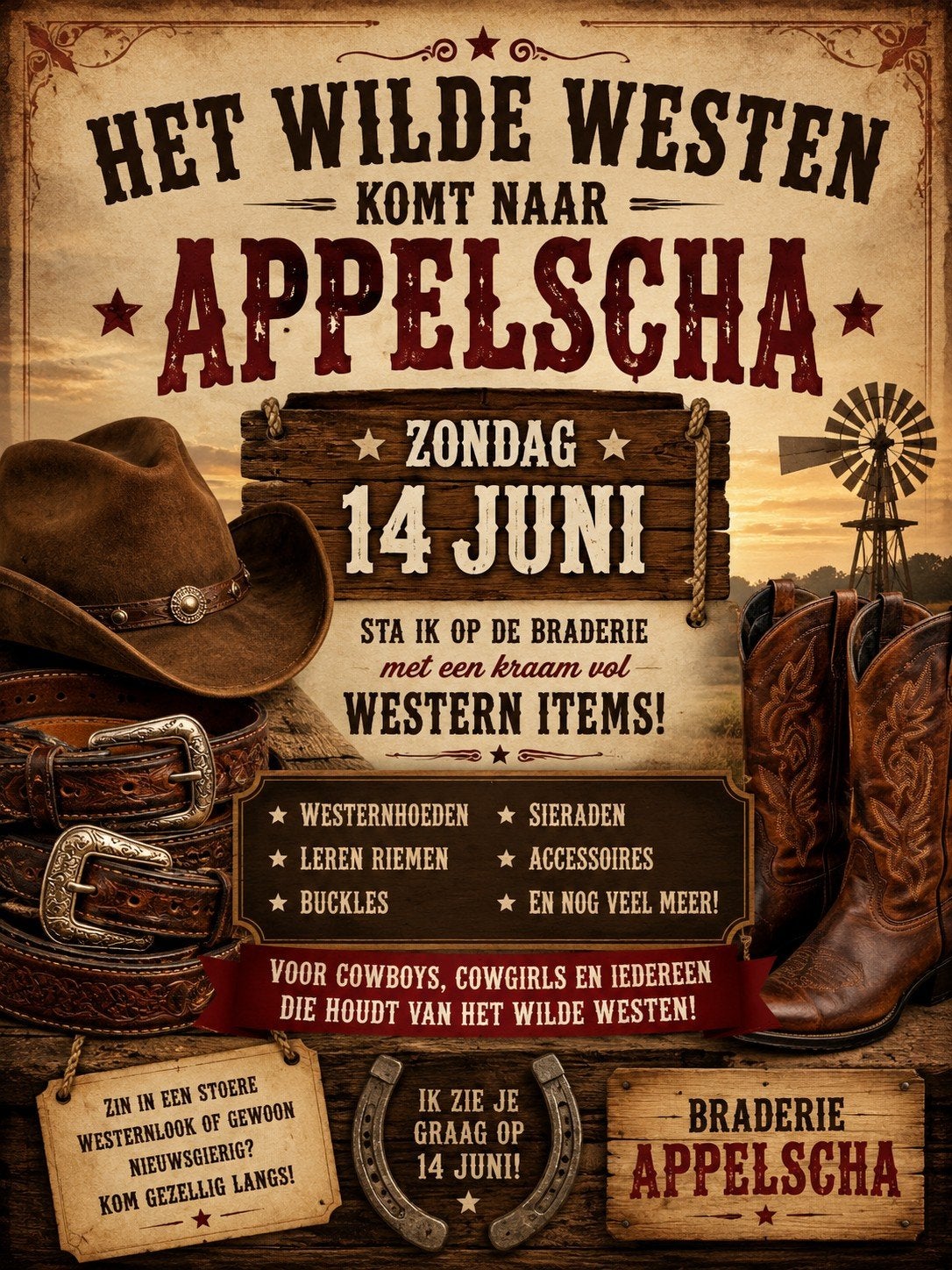 Western hoeden, riemen, gespen en accessoires., Kleding | Dames, Ophalen of Verzenden, Zo goed als nieuw, One size fits all