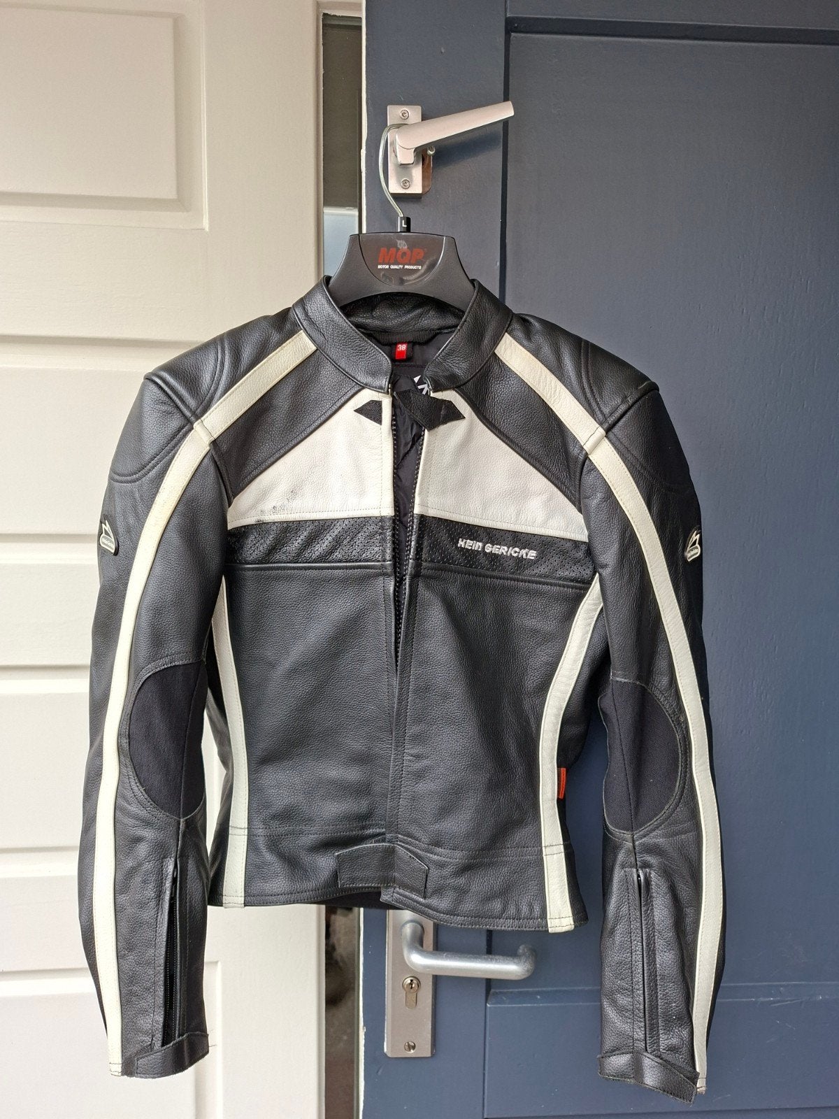 Leren motorjack en broek, Motoren, Kleding | Motorkleding, Ophalen, Tweedehands, Dames, Combipak