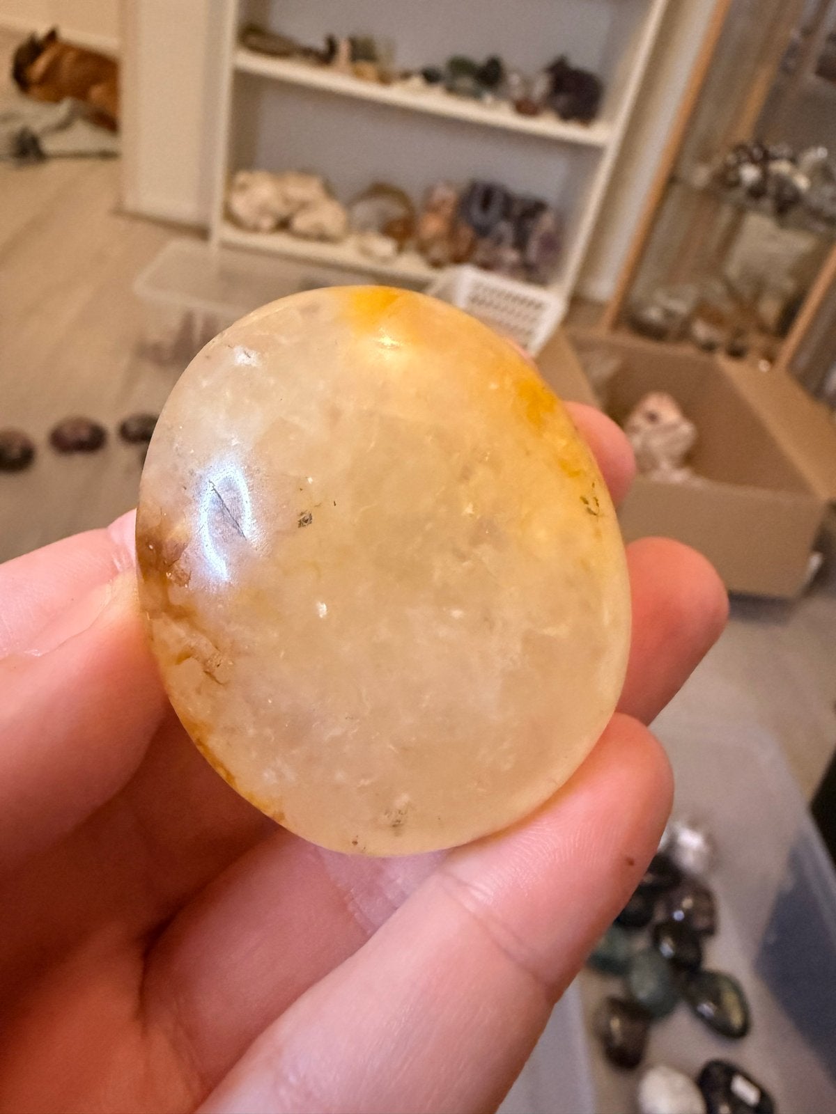 Golden Healer Kwarts palmsteen, Ophalen of Verzenden, Nieuw