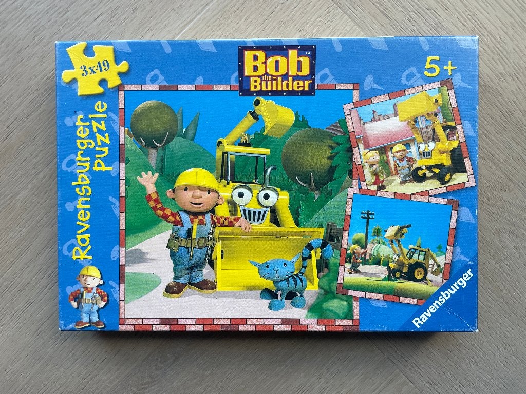 Bob de bouwer puzzels 3x 49 stukjes Ravensburger, Kinderen en Baby's, Speelgoed | Kinderpuzzels, Ophalen of Verzenden, 10 tot 50 stukjes