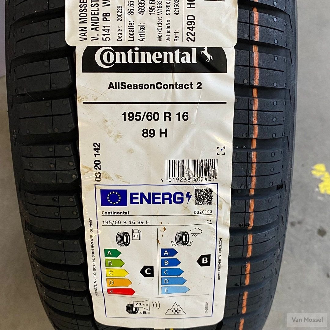 Continental AllSeasonContact 2 195/60/R16 89H, Auto-onderdelen, Banden en Velgen, Gebruikt, -, Ophalen of Verzenden, All Season