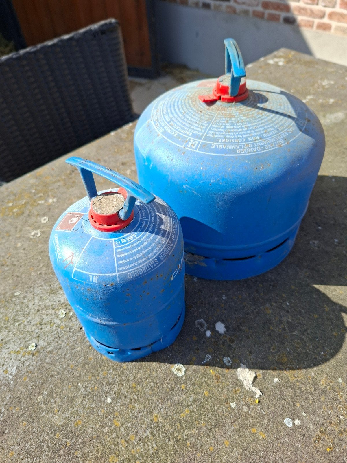 Campingaz gasflessen 904 en 907, Ophalen of Verzenden, Gebruikt