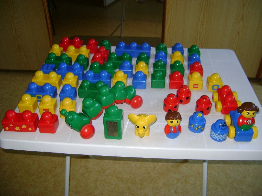 55del primolegoset blokken olifant rups 2wagons jongen meisj, Kinderen en Baby's, Inclusief extra onderdelen, Lego Primo, Ophalen of Verzenden