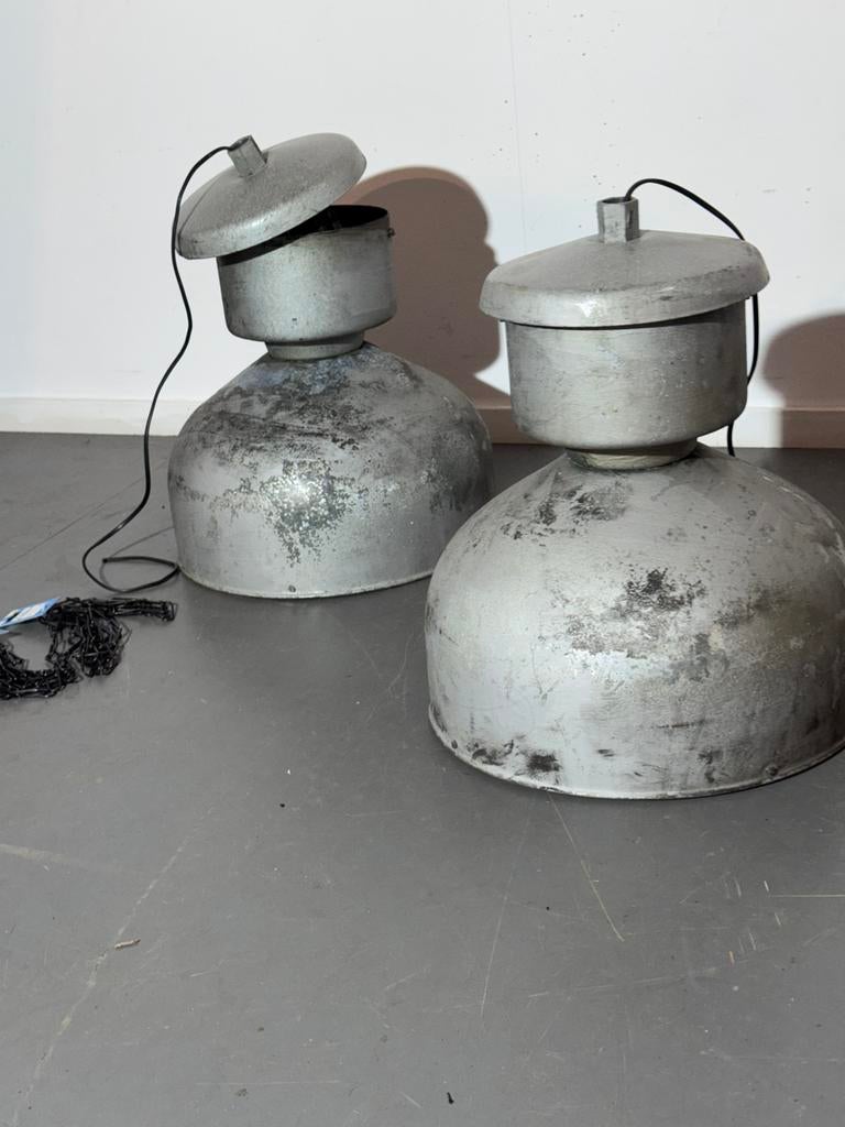 2 industriële grote lampen bibrage, Ophalen, Gebruikt, Minder dan 50 cm