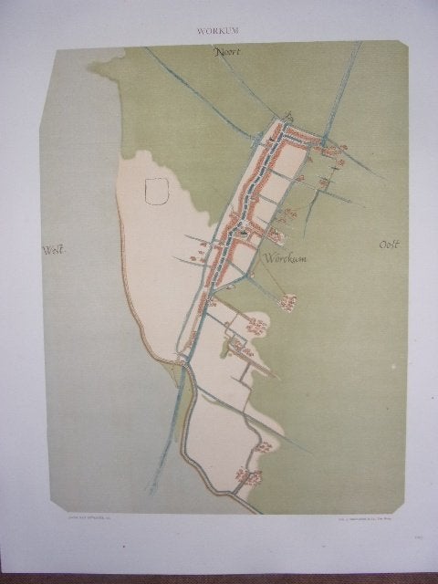 Workum Friesland Plattegrond van de stad Jacob van Deventer