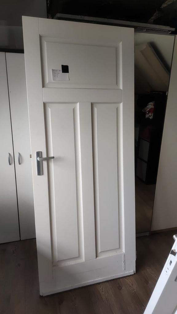 Witte binnendeur met klink 83x204, Ophalen, Binnendeur, 200 tot 215 cm