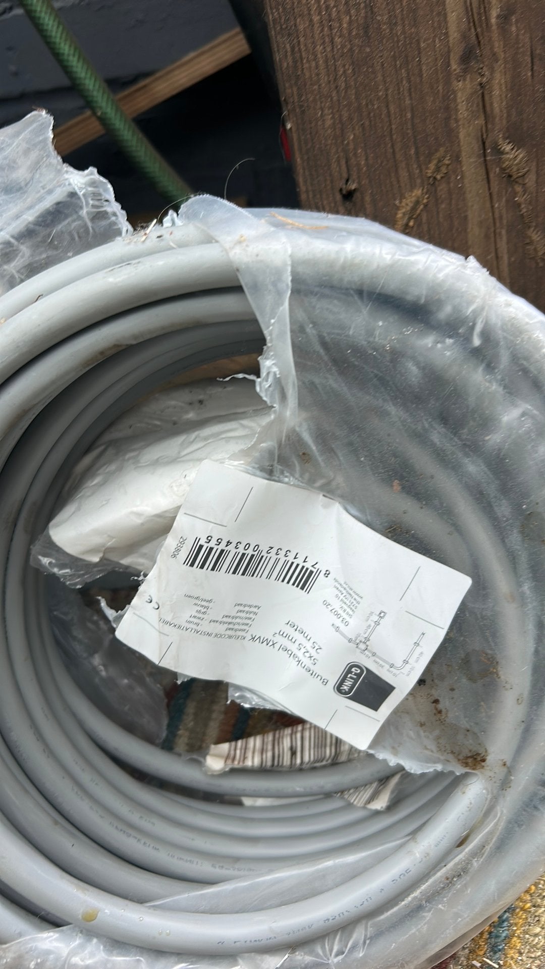 Buitenkabel  20 mtr zoals beschreven, Doe-het-zelf en Verbouw, Ophalen, Nieuw, Kabel of Snoer