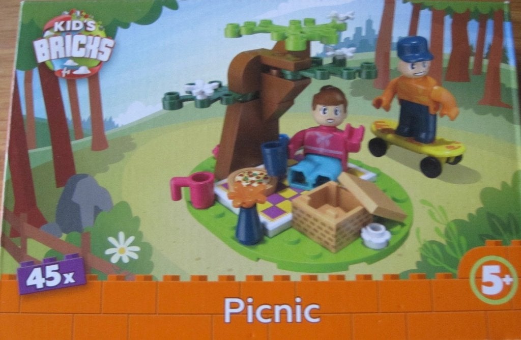 Doosje Kid Bricks - Picnic - 45 onderdelen, Ophalen of Verzenden, Zo goed als nieuw, Bouwen