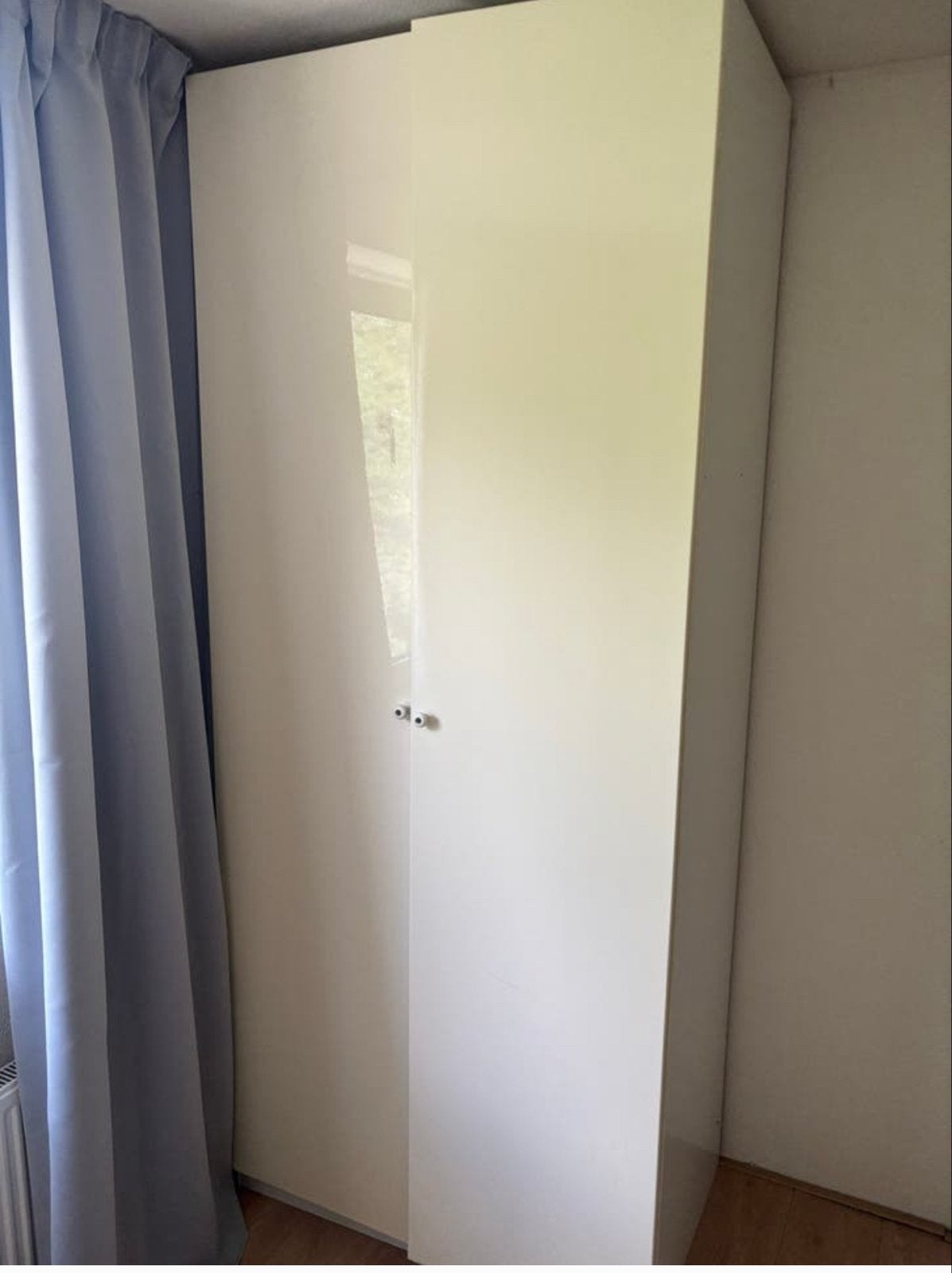 Witte ikea Pax kledingkast met lades en planken, Kunststof, 200 cm of meer, Zo goed als nieuw, Met lade(s)