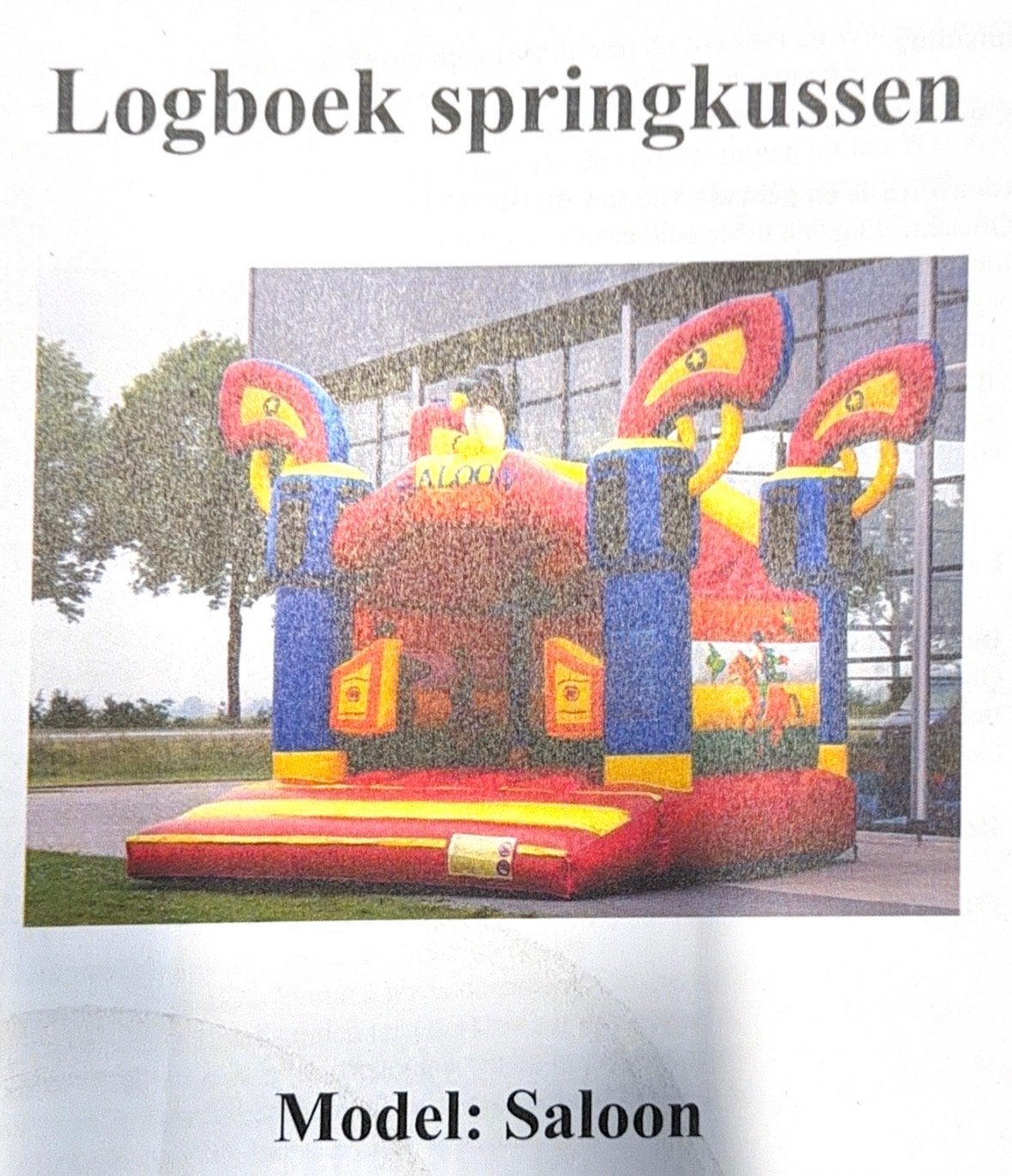 Springkussen Model Saloon te koop, Ophalen, Gebruikt