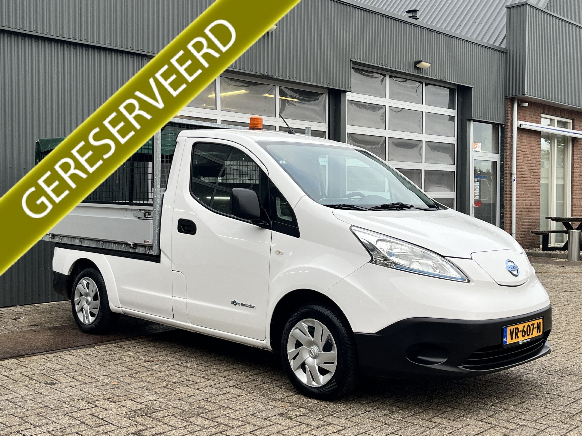 Nissan E-NV200 24kWh 100% electrische Pick-up Openlaadbak Ai, Auto's, Automaat, Stof, Gebruikt, Zwart