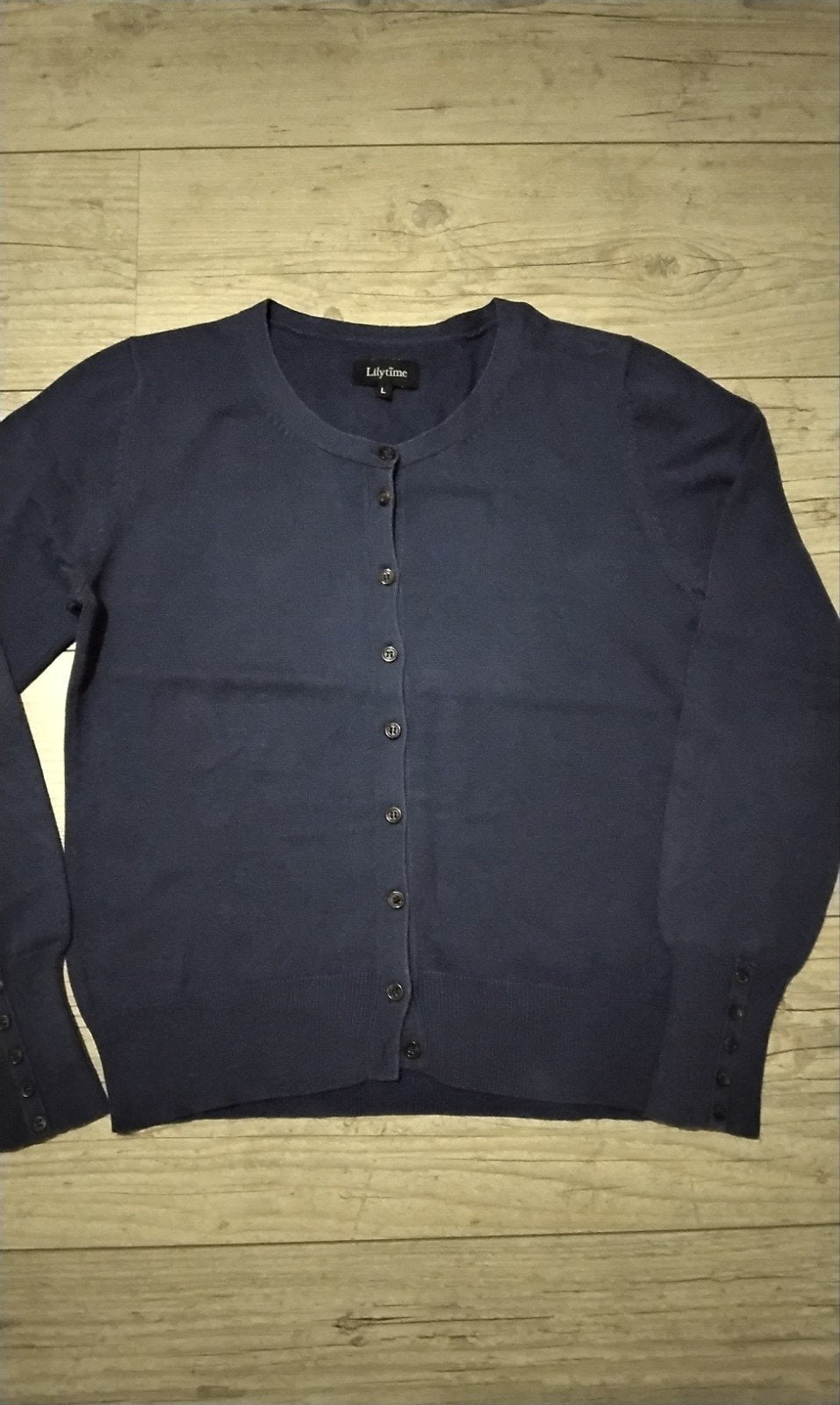 Lilytime,  blauw  vest,  maat L., Ophalen of Verzenden, Zo goed als nieuw, Maat 42/44 (L), Blauw