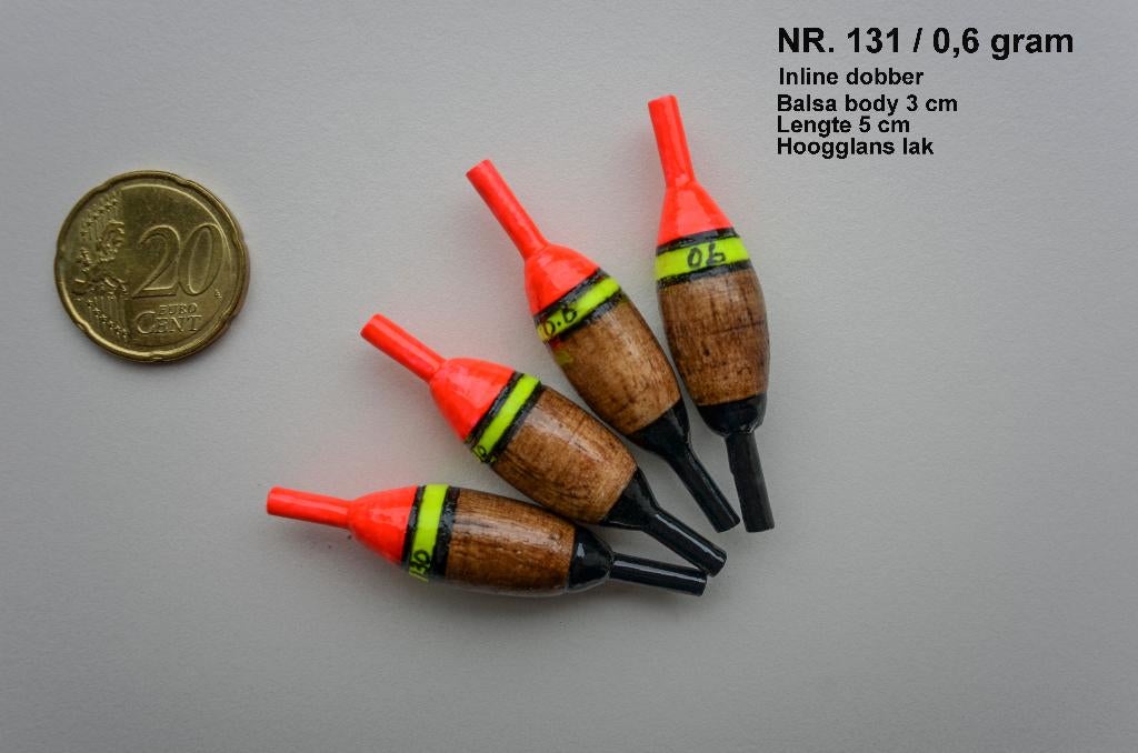KARPERDOBBER / VLOKDOBBER HANDBUILT  NR. 131 / 0,6 gram, Ophalen of Verzenden, Nieuw, Dobber of Lood