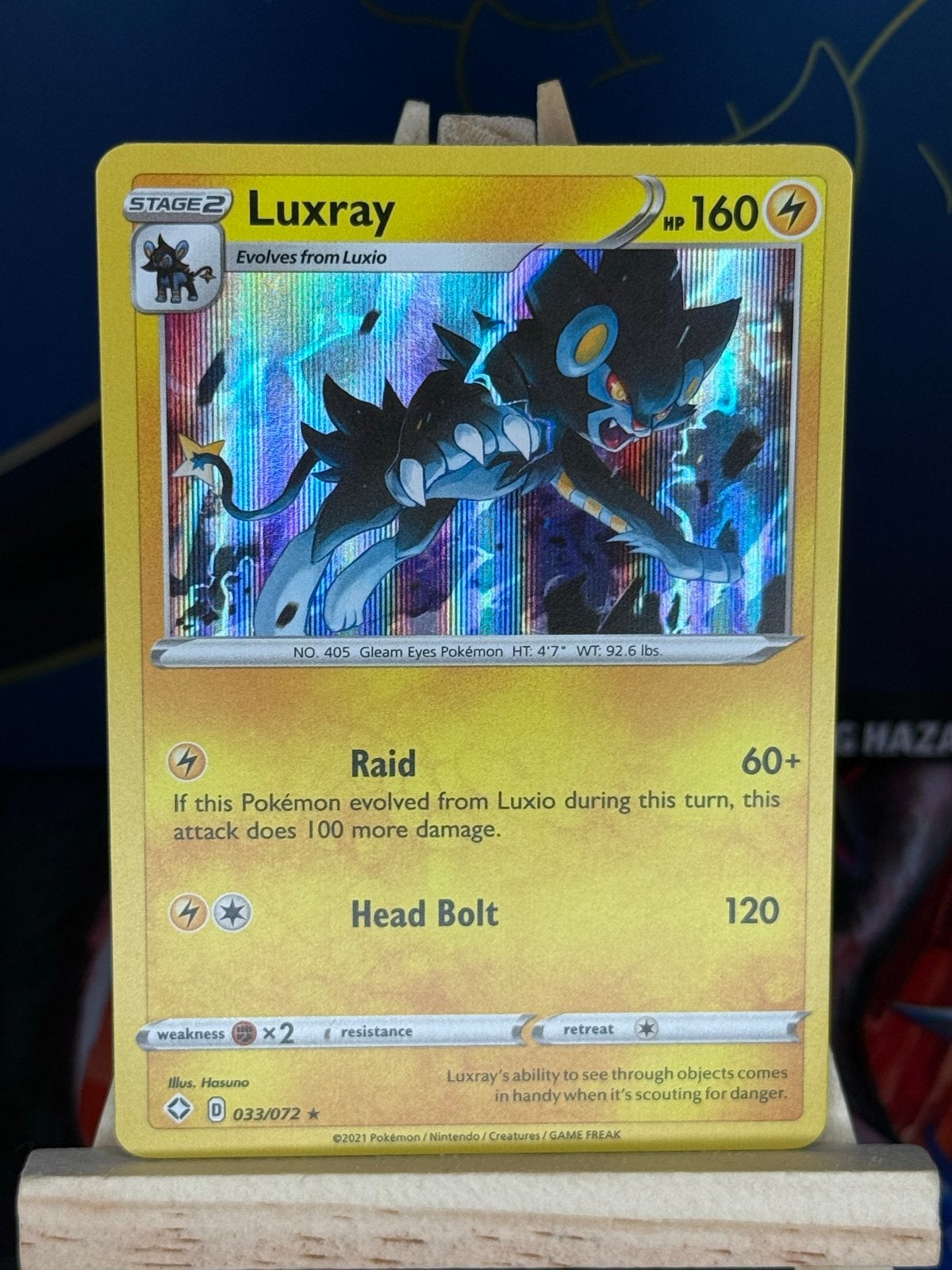 Luxray #33 | Pokemon Shining Fates, Ophalen of Verzenden, Zo goed als nieuw, Losse kaart