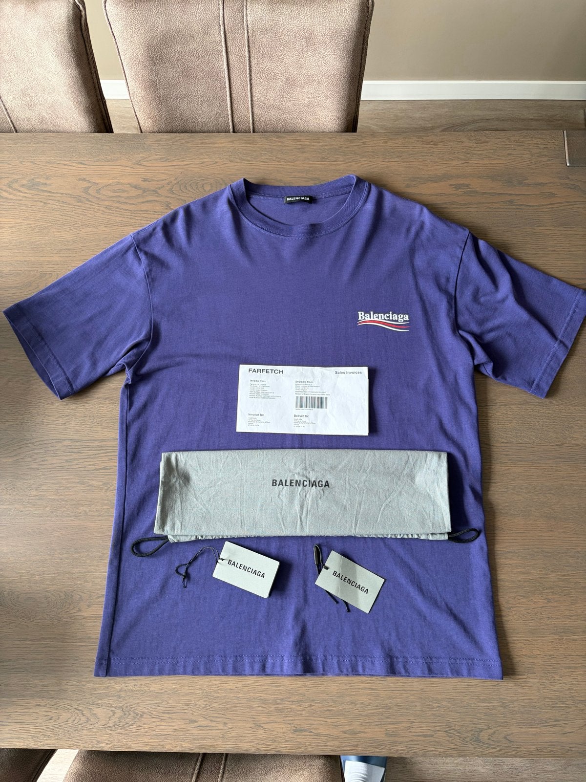 Paars Balenciaga shirt - Maat M, Ophalen of Verzenden, Gedragen, Maat 48/50 (M), Paars