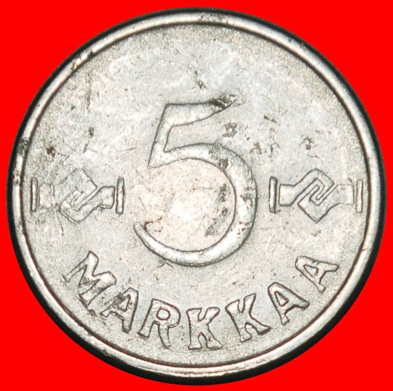 Ⰺ CROSS (1952-1962): FINLAND  5 MARKS 1954 DIE B!, Ophalen of Verzenden, Overige landen, Losse munt