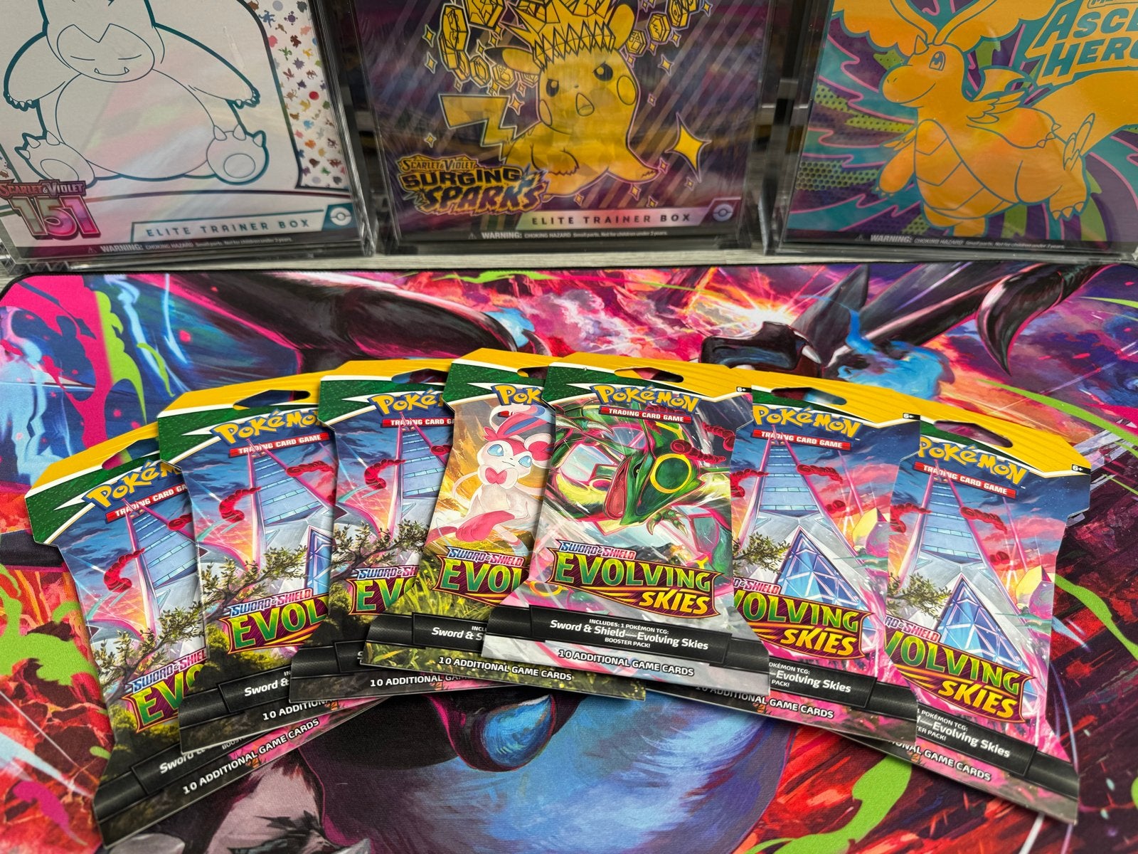 7x Evolving Skies Sleeved Booster Packs, Ophalen of Verzenden, Nieuw, Booster