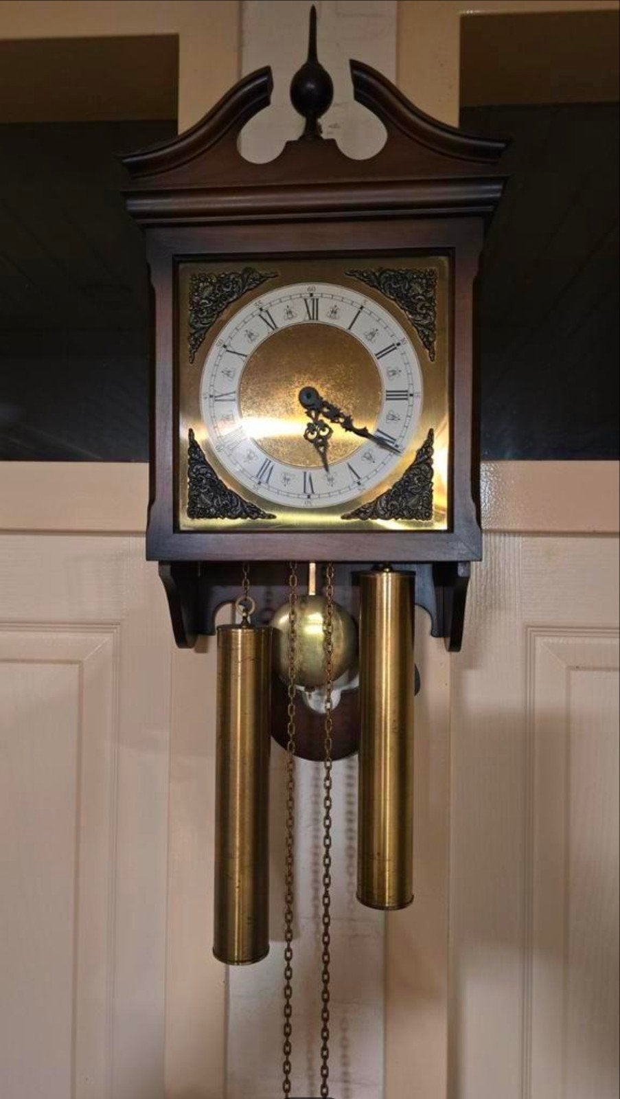 Vintage year 60/70 Linden 31 Day Wall Clock Bimbam, Ophalen of Verzenden