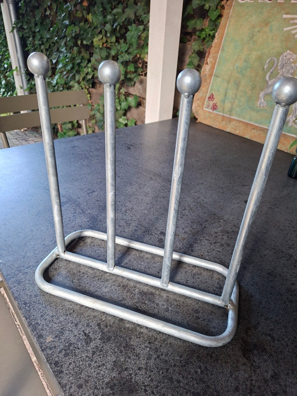 Metalen laarzenrek voor 4 paar laarzen, Huis en Inrichting, Gebruikt, Ophalen of Verzenden, Metaal, Grijs