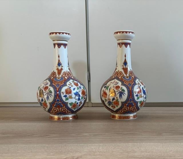 Kaiser, 2 porseleinen vazen Ming-decor, Huis en Inrichting, Woonaccessoires | Vazen, Ophalen, Overige kleuren, Aardewerk of Porselein