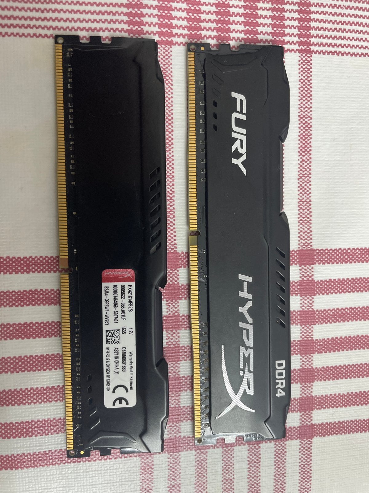 HyperX Fury DDR4 RAM 2x8 GB (16Gb), Computers en Software, RAM geheugen, Zo goed als nieuw, Desktop, 16 GB, DDR4, Ophalen of Verzenden