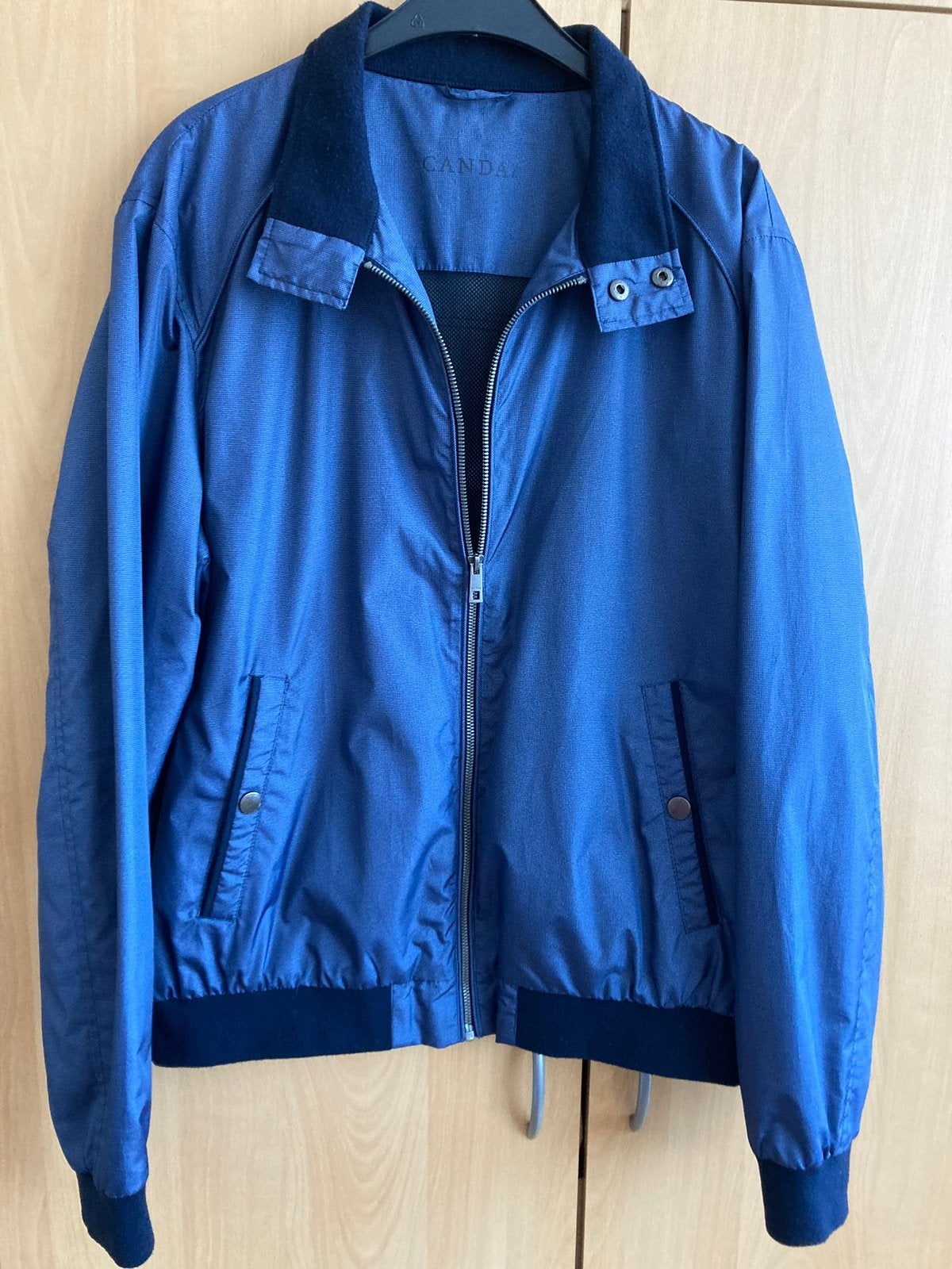 Zgan heren zomerjas maat L, Ophalen of Verzenden, Zo goed als nieuw, Maat 52/54 (L), Blauw