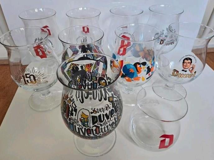 Duvel bierglazen te koop (6 over), Ophalen of Verzenden, Gebruikt, Bierglas