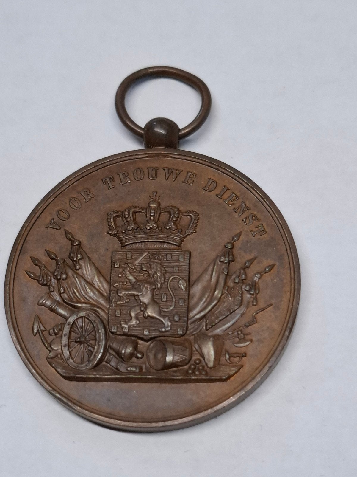 Bronzen Medaille 'Voor Trouwe Dienst' - Koninkrijk Nederl, Ophalen of Verzenden, Brons, Nederland