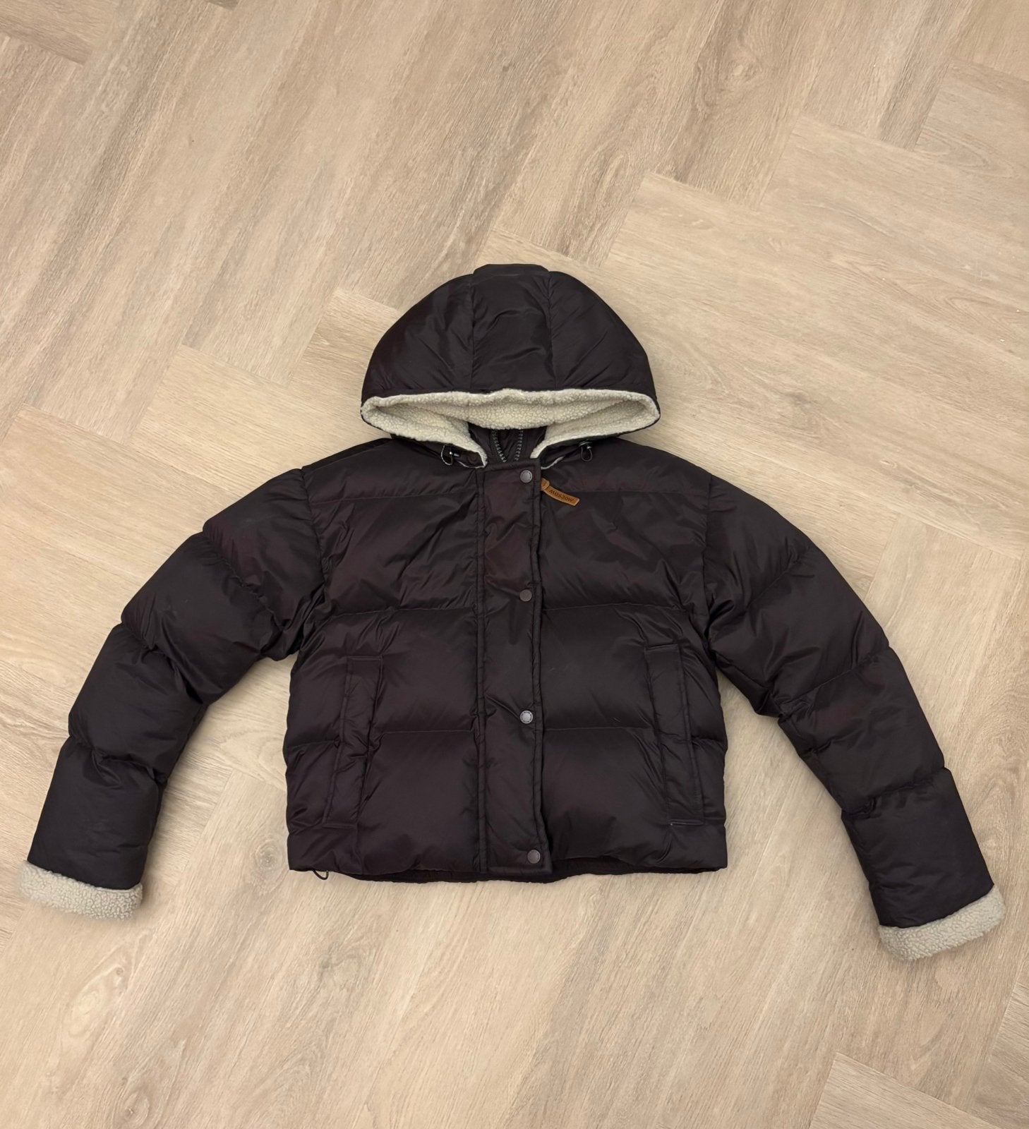Moscow Lidia Teddy Brown donsjas/winterjas, maat L, Kleding | Dames, Ophalen of Verzenden, Nieuw, Maat 42/44 (L), Bruin